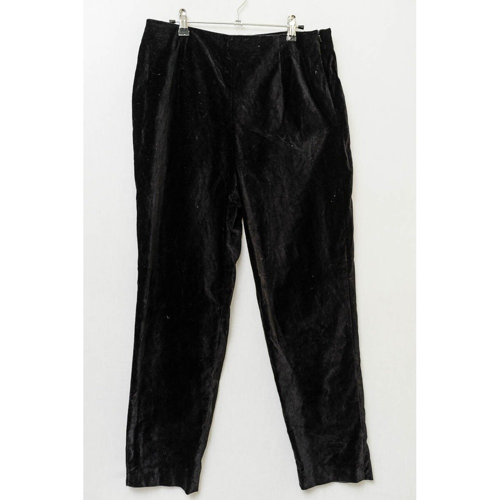 Talbots Pants Stretch Velvet Velour Size 14 Career office Vintage Capsule